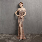 Fairy Dream Socialite Gathering Party Evening Dress Long Slimming Toast Dress Bride